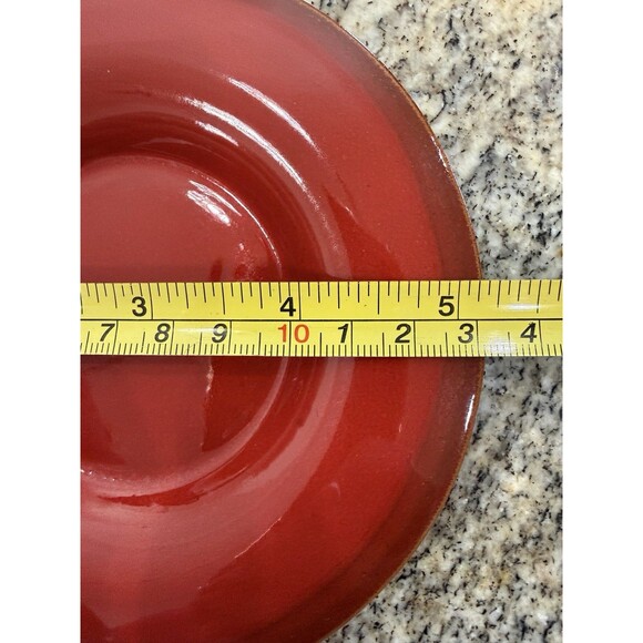Vtg Modigliani Rosso Deruta Italian Pottery Red Cups & Saucers Set of 8 Italy - Picture 11 of 16